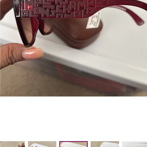 Longchamp Women's Red Sunglasses - Picture 4 of 7